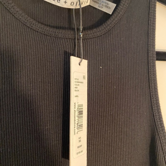 Alice+Olivia Ribbed Mini Dress NWT - Picture 2 of 3